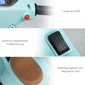 VESPA Elektryczny Motocykl Dla Dzieci Pojazd Elektryczny 3-6 Lat Zielony Bezpieczna Przygoda | Aosom PL