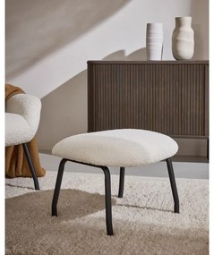 Musztardowy puf z materiału bouclé Belina – Kave Home