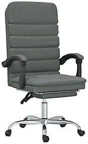 Ciemnoszary rozkładany fotel masujący z podnóżkiem N7-W25