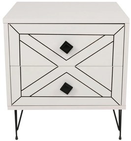 Stolik nocny Luna White