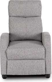 Fotel Rozkładany DANNY Wypoczynkowy z Podnóżkiem Szary Nowoczesny