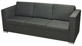 Trzyosobowa ciemnoszara sofa loftowa - Telva 3Q