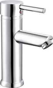 Bateria umywalkowa Dover chromowana z ceramiczną wkładką Ø40 mm, oszczędność wody i korek na linkę - ROUSSEAU