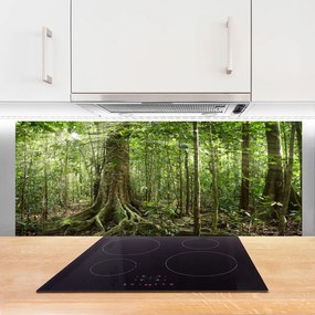 Szkło do Kuchni na Ścianę Gęstwina Tropikalnej Dżungli