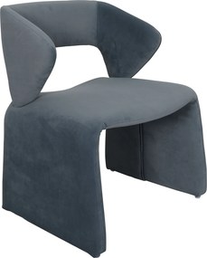 Designerskie krzesło fotelowe z tkaniny aksamitnej Nua N2