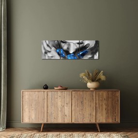 Obraz portretu kobiety z kamieniami (z zegarem) (90x30 cm)