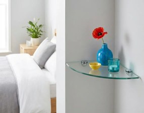 Półka narożna ze szkła hartowanego H6-R29