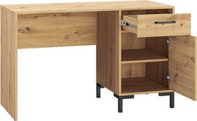 Biurko z szafką i szufladą Nevio 23, dąb artisan