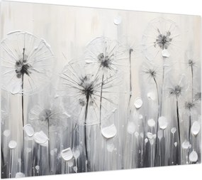 Obraz na szkle - Mlecze, malarstwo (70x50 cm)
