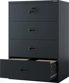 Metalowa szafa na kartoteki 90x60x132 cm Sara XL V4, kolor antracyt
