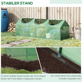 Outsunny Szklarnia z Okienkiem PE do Pomidorów Zielona Cieplarnia Skrzynia Inspekcyjna 119x60x60cm | Aosom PL