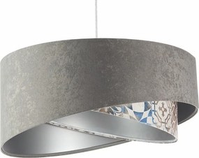Lampa wisząca ASHES szara/srebrna