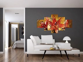 Obraz kwiatów lilii (125x70 cm)