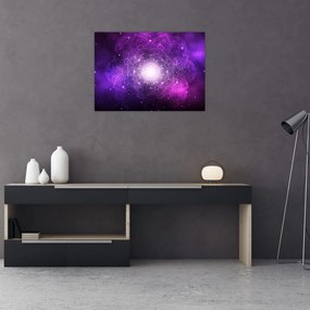 Obraz fioletowej abstrakcji (70x50 cm)
