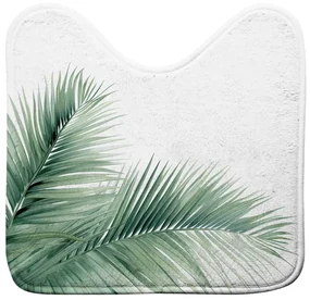 Biało-zielony dywanik łazienkowy do WC 45x45 cm Havane – douceur d'intérieur
