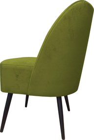 Fotel DUBAJ tkanina Welur noga metalowa : Kolor nogi - Czarna stożek, Kolor tkaniny - VELVET - BL75