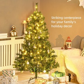 Choinka HOMCOM z Oświetleniem LED 120 diod, 511 Gałązek, Ø95 x 150H cm | Aosom PL