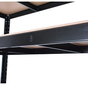 Czarny metalowy regał do garażu 120x180 cm – Rojaplast
