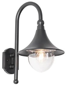 Klasyczna lampa ścienna zewnętrzna czarna IP44 - Daphne