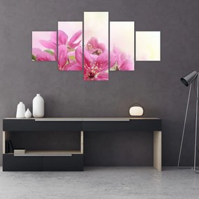 Obraz - Różowe kwiaty (125x70 cm)