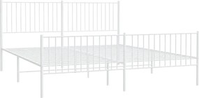 Białe metalowe łóżko 200x200 cm M8-M16