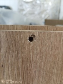 PROMOCJA Nástěnny stolik TV ENTSIAN 150x40cm, dąb artisan II. jakość