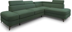 Masseno Narożnik AVISE z funkcją spania i pojemnikiem na pościel Narozniki L, Rozkładana sofa - Zielony, QUELLE 37