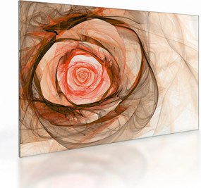 Obraz na szkle - Róża w artystycznym duchu (70x50 cm)