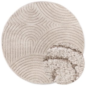 Szarobrązowy okrągły dywan ø 160 cm Panglao New York Taupe – Elle Decoration