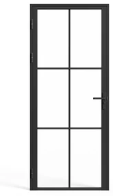 Drzwi kompletne dwustronne z aluminium i szkła hartowanego - wys. 204 x szer. 73 cm - SEROTO