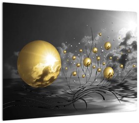 Obraz kul w kolorze ochry (70x50 cm)