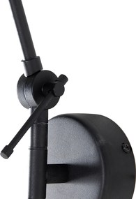 Nowoczesna lampa ścienna czarna regulowana - Blitz