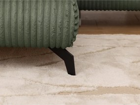 Zielony sztruksowy narożnik (lewostronny/w kształcie litery L) Marbeya – Ropez