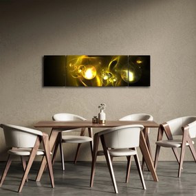Abstrakcyjny obraz żółtych kul (170x50 cm)