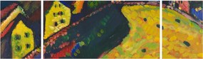 Obraz - Vasily Kandinsky, Houses at Murnau, reprodukcje (170x50 cm)