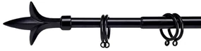Karnisz metalowy czarny TRIDE 170-320 cm