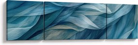 Obraz - Niebieskie i białe fale (170x50 cm)