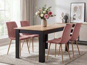 Różowe aksamitne krzesło LAVA