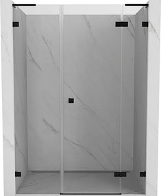 Mexen Lunar L drzwi prysznicowe uchylne prawe 135 cm, transparent, czarne - 834SL-135-050-70-00-P