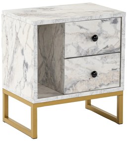Stolik nocny Glimmer Fressia Marble Gold
