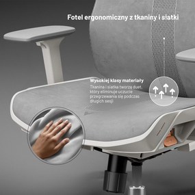 Fotel biurowy ergonomiczny Diablo V-Flash Light Grey