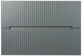 Szafka łazienkowa wisząca  ryflowana szara - 80 cm - PAVANI