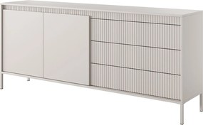 Komoda: 3 szuflady, 2 drzwi, kaszmir, 81,4 x 187,1 x 39,5