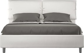 Łóżko bez stelaża tapicerowane 160x210 sztucznej skóry Biały Sleeper