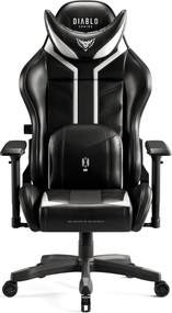 Fotel gamingowy Diablo X-Ray 2.0 Small Size, czarno-biały