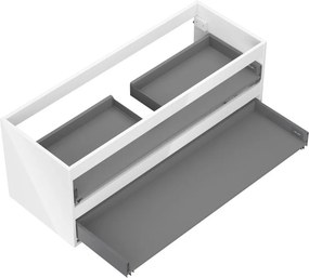 Mexen Box-A korpus szafki podumywalkowej 120 cm, 2 szuflady, biały połysk - 91AX0-1200-470-2-00