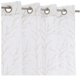 Biało-beżowa firanka 140x260 cm Coral – Casa Selección