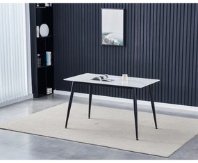 Stół do jadalni 130 x 70 cm, biały marmur