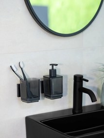 Kubek na szczoteczki montowany na ścianie QUADRO, montaż bez wiercenia