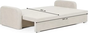 Kanapa sofa 3 os z funkcją spania BERLIN Beżowy
